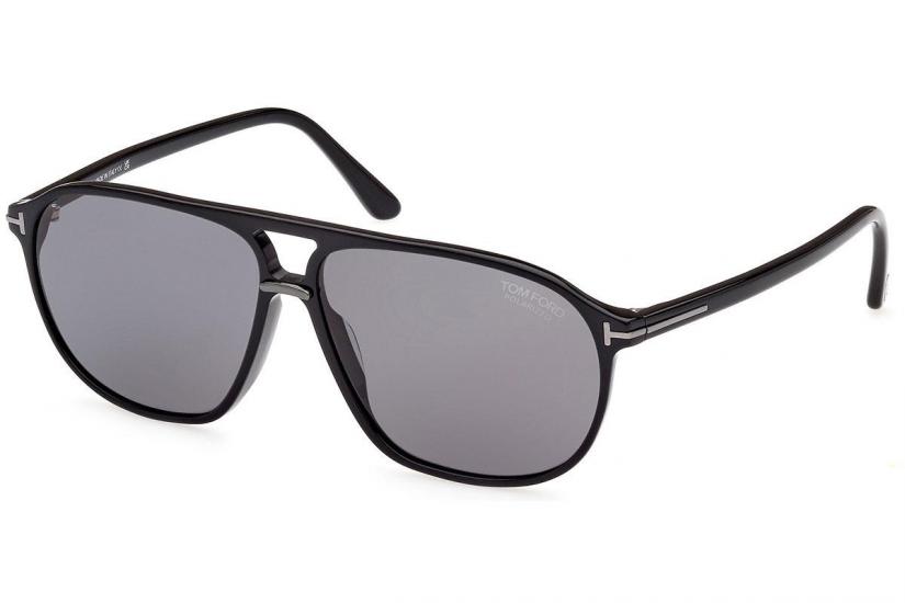 Tom Ford BRUCE (FT1026-N 01D) 61 | Polarize Unisex Siyah Güneş Gözlüğü